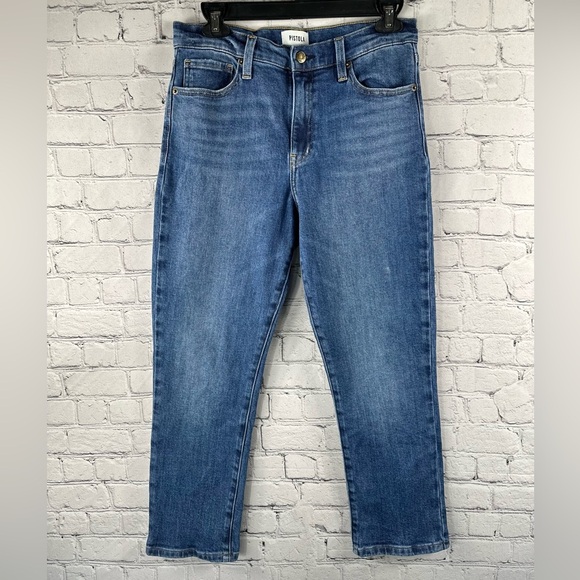 Pistola Mid Rise Medium Blue Cropped Jeans, Size 28 (6) - Picture 8 of 11